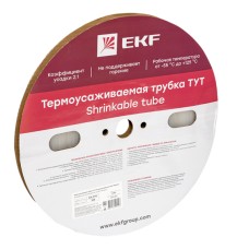 Термоусаживаемая трубка ТУТ 8/4 прозрачная рулон EKF PROxima (tut-8-tr)