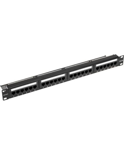 Панель коммутационная с кабельным органайзером 19, 1U, 24 порта, UTP, RJ-45, CAT 5e REXANT PRO (02-0031) в Хасавюрте Аксессуары для стоек и шкафов Pintop.ru