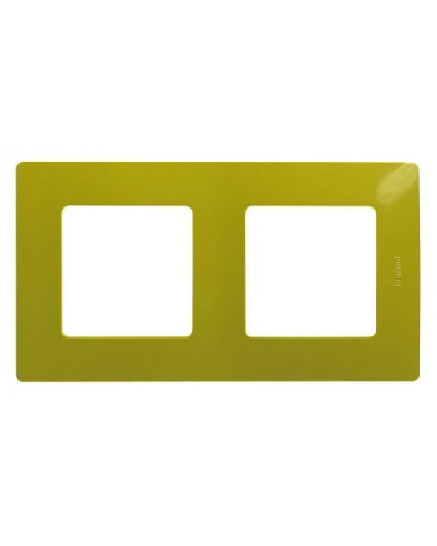 Рамка 2 поста Etika зеленый папоротник Legrand 672542 в Хасавюрте Аксессуары для кабель-канала Pintop.ru