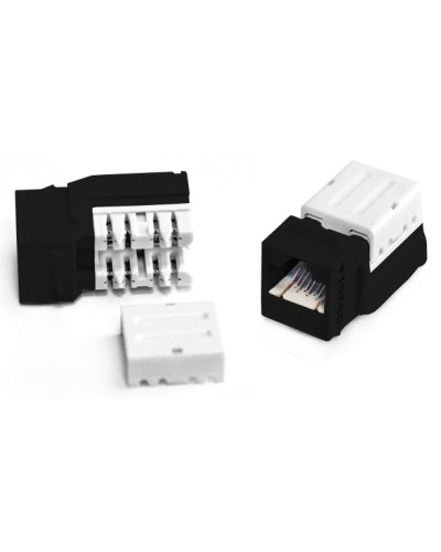 Вставка Keystone Jack RJ-45(8P8C) Hyperline KJNE-8P8C-C6-90-BK в Хасавюрте Модули Keystone Pintop.ru