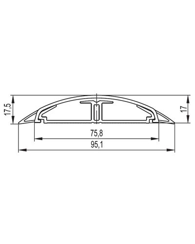 Кабель-канал напольный CSP-F 75x17 мм DKC 01332 в Хасавюрте Кабель-канал Pintop.ru