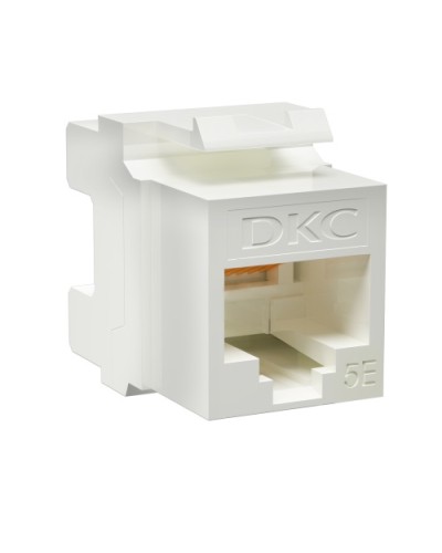 Модуль Keystone RJ45 CAT5E неэкранированный, 180 градусов, белый (форм-фактор A10) DKC RNK5EU180WH в Хасавюрте Модули Keystone Pintop.ru