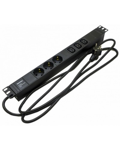 Блок розеток Hyperline SHE19-3SH-3IEC-2.5EU в Хасавюрте Блоки розеток Pintop.ru