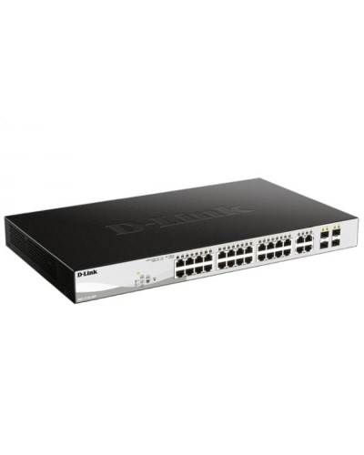 Управляемый L2 коммутатор с 24 портами 10/100/1000Base-T и 4 комбо-портами 100/1000Base-T/SFP (24 порта PoE 802.3af/at, РоЕ-бюджет 193 Вт) D-Link DGS-1210-28P/FL1A в Хасавюрте Коммутаторы Pintop.ru
