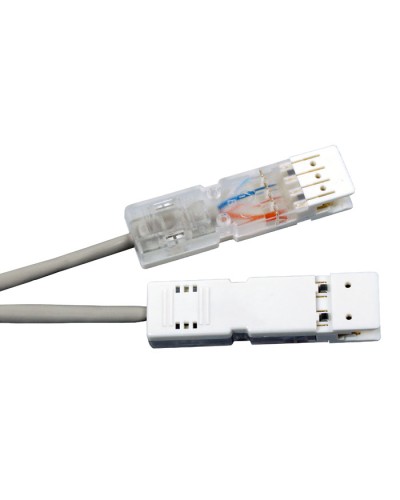 Патч-корд 110 тип-110 тип, 2 пары, Cat.5, LSZH, 2 м серый Hyperline PC-110-110-2P-C5-2M-LSZH-GY в Хасавюрте Патч-корды и пигтейлы Pintop.ru