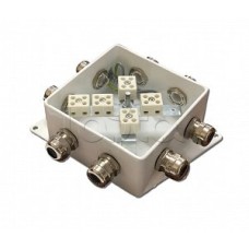 Коробка монтажная огнестойкая Гефест КМ-О (10к)-IP66-120х120, два ввода