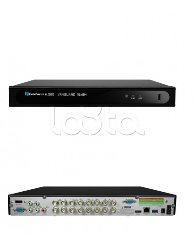Видеорегистратор 16-канальный EverFocus VANGUARD II 16x8H в Хасавюрте Видеорегистраторы гибридные Pintop.ru