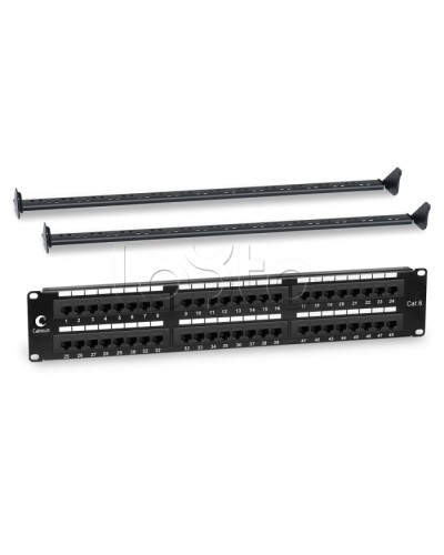 Патч-панель 19, 2U, 48xRJ45 Cabeus PL-48-Cat.6-Dual IDC в Хасавюрте Патч панель Pintop.ru