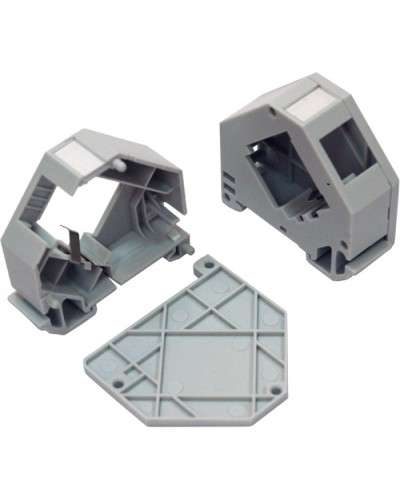 Бокс на DIN-рейку для установки модуля типа Keystone, серый LANMASTER (LAN-DRF-10K/BX-GY) в Хасавюрте Патч-корды и пигтейлы Pintop.ru