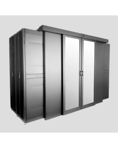 Двери двухрядного коридора поликарбонат сдвижные 42U для шкафов серии ШТК-СП-42.×.× ЦМО ЦОД-СП-Д2-42-9005 в Хасавюрте Аксессуары для стоек и шкафов Pintop.ru