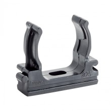 CF25G Держатель (клипса), без галогена, для труб D25мм, цвет чёрный (10шт) Экопласт (41725-10HF-BL)