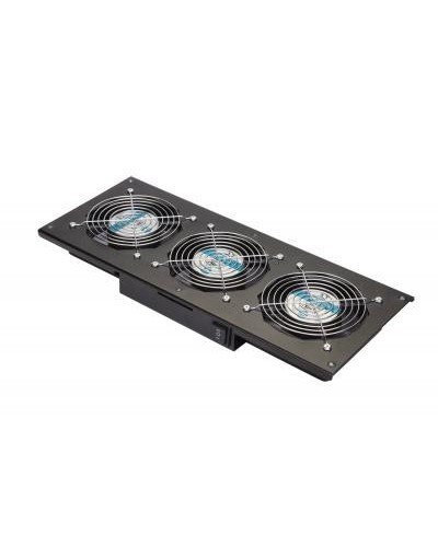 Eurolan Модуль вентиляторный потолочный, 3 вентилятора, термореле, 3 положения, черный (60A-90-11-30BL) в Хасавюрте Вентиляторные модули Pintop.ru