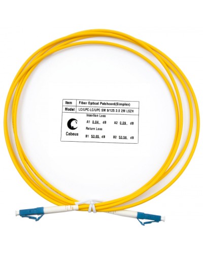 Шнур оптический simplex LC-LC 9/125 SM 2 м LSZH Cabeus FOP(s)-9-LC-LC-2M в Хасавюрте Патч-корды оптические Pintop.ru