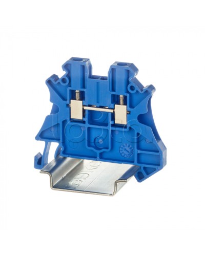 Клемма проходная, винтовой зажим, 2.5 кв.мм, синяя DKC (TUR-2.5-BU) в Хасавюрте Аксессуары для стоек и шкафов Pintop.ru