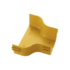 Переход горизонтальный с лотка 360 мм на лоток 240 мм, желтый LANMASTER LAN-OT360-RD240