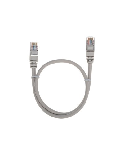 Патч-корд F/UTP, CAT 5e, RJ45-RJ45, 26AWG, LSZH, серый, 0,5м REXANT 02-0110-05 в Хасавюрте Патчкорды (медные) Pintop.ru
