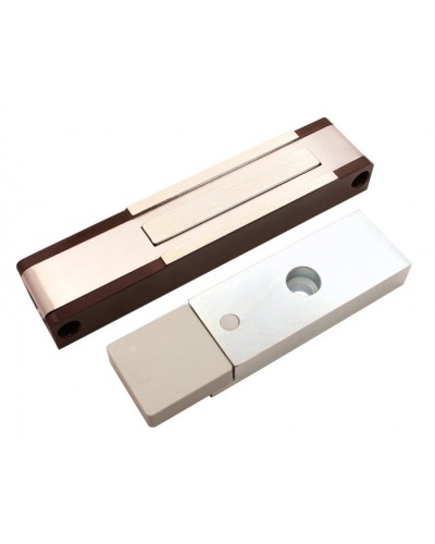 Электромагнитный замок с датчиком состояния двери ALeko ALM-150P (12В коричневый) в Хасавюрте Электромагнитные замки Pintop.ru