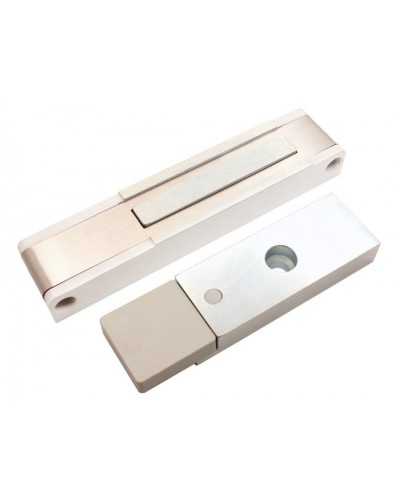 Электромагнитный замок с датчиком состояния двери ALeko ALM-150P (24В белый) в Хасавюрте Электромагнитные замки Pintop.ru