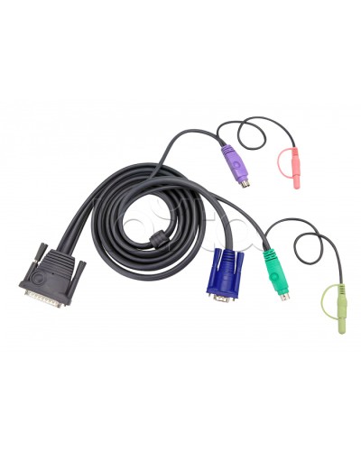 КВМ-кабель с интерфейсами передачи звука, PS/2, VGA (10м) ATEN 2L-1710P в Хасавюрте Видеоусилители, Модуляторы, Делители Pintop.ru