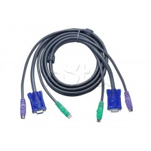 КВМ-кабель тонкий с интерфейсами PS/2, VGA (1.2м) ATEN 2L-5001P/C