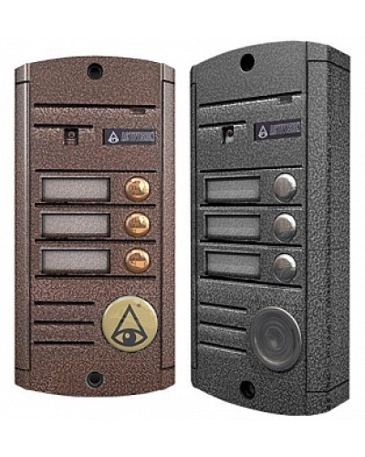 Видеопанель вызывная накладная на 3 абонента Activision AVP453 (PAL, медь) в Хасавюрте Вызывные видеопанели малоабонентные Pintop.ru