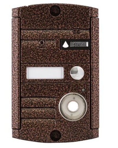 Видеопанель вызывная накладная цветная на 1 абонента Activision AVP-451 (PAL, медь) в Хасавюрте Вызывные видеопанели малоабонентные Pintop.ru