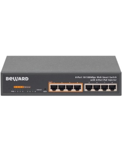 Коммутатор PoE 8-портовый Beward STW-8P4 в Хасавюрте Коммутаторы Pintop.ru