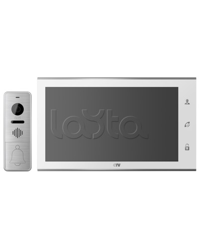 Комплектвидеодомофона CTV-DP4105AHD (белый) в Хасавюрте Комплекты домофонов Pintop.ru