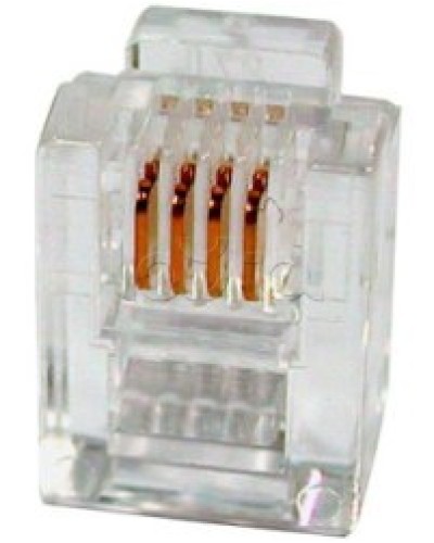 Разъем телефонный RJ11 (6P4C) Cabeus в Хасавюрте Коннекторы и разъемы Pintop.ru