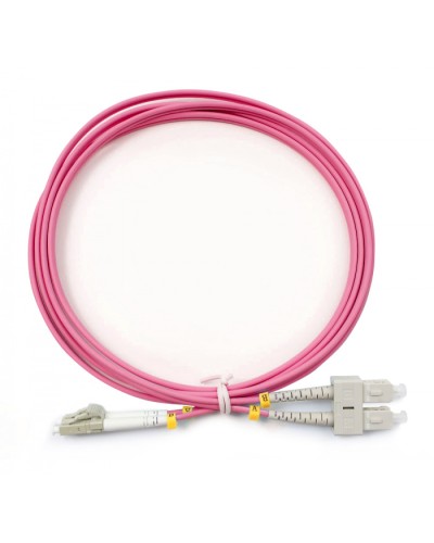 Шнур оптический duplex LC-SC 50/125 mm OM4 2м LSZH Cabeus FOP-50-OM4-LC-SC-2m в Хасавюрте Патч-корды оптические Pintop.ru