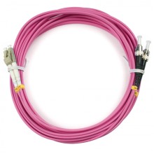 Шнур оптический duplex LC-ST 50/125 mm OM4 10м LSZH Cabeus FOP-50-OM4-LC-ST-10m