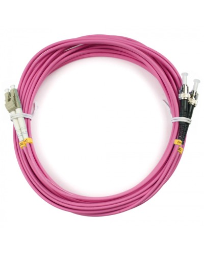 Шнур оптический duplex LC-ST 50/125 mm OM4 5м LSZH Cabeus FOP-50-OM4-LC-ST-5m в Хасавюрте Патч-корды оптические Pintop.ru