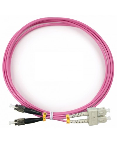 Шнур оптический duplex SC-FC 50/125 mm OM4 2м LSZH Cabeus FOP-50-OM4-SC-FC-2m в Хасавюрте Патч-корды оптические Pintop.ru