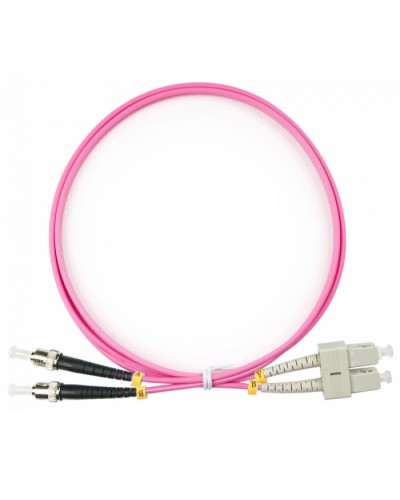 Шнур оптический duplex SC-ST 50/125 mm OM4 1м LSZH Cabeus FOP-50-OM4-SC-ST-1m в Хасавюрте Патч-корды оптические Pintop.ru