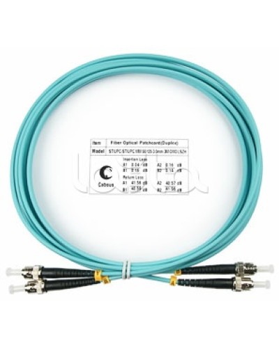 Патч-корд волоконно-оптический MM 50/125 duplex ST-ST LSZH (3 м) Cabeus FOP-50-ST-ST-3m в Хасавюрте Патч-корды оптические Pintop.ru
