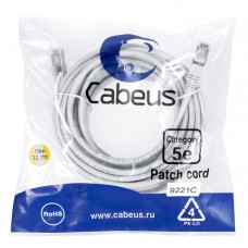 Патч-корд медный F/UTP кат.5е (15м) PVC (серый) Cabeus (PC-FTP-RJ45-Cat.5e-15m)