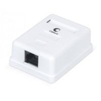 Розетка компьютерная RJ-45(8P8C), категория 6, одинарная, внешняя, Dual IDC Cabeus WS-8P8C-Cat.6-1