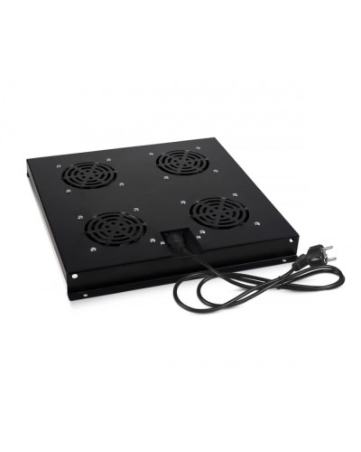 Модуль вентиляторный с 4-я вентиляторами, цвет черный (RAL 9004) Cabeus (TRAY-SC-120-BK) в Хасавюрте Вентиляторные модули Pintop.ru