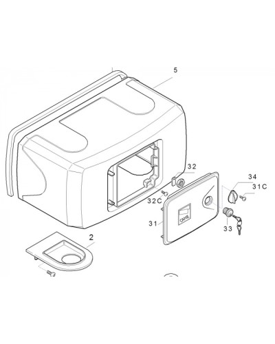 Корпус FERNI пластиковый Came 119RID122 в Хасавюрте Запчасти для шлагбаумов и автоматики Pintop.ru