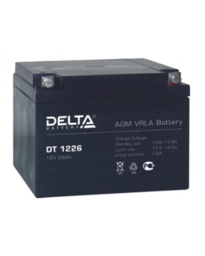 Аккумулятор свинцово-кислотный Delta DT 1226 в Хасавюрте Электротехническое оборудование Pintop.ru