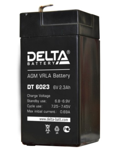 Аккумулятор свинцово-кислотный Delta DT 6023 в Хасавюрте Электротехническое оборудование Pintop.ru