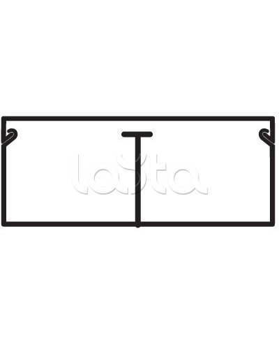 Миниканал TMC 40/2x17 с перегородкой DKC 00305 в Хасавюрте Кабель-канал Pintop.ru