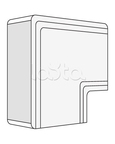 Угол плоский NPAN 100х60 мм DKC 01745 в Хасавюрте Аксессуары для кабель-канала Pintop.ru