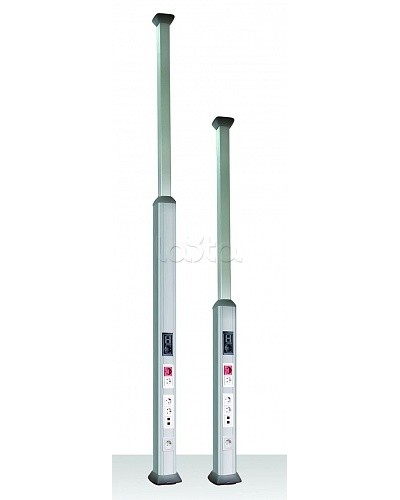 Телескопическая алюминиевая колонна, 2.7 - 4.2м, цвет темно-серебристый металлик DKC 9574 в Хасавюрте Крепежные изделия Pintop.ru