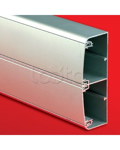 Кабель-канал алюминевый 140х50 (с 2 крышками), цвет серый металлик DKC (01499) в Хасавюрте Кабель-канал Pintop.ru