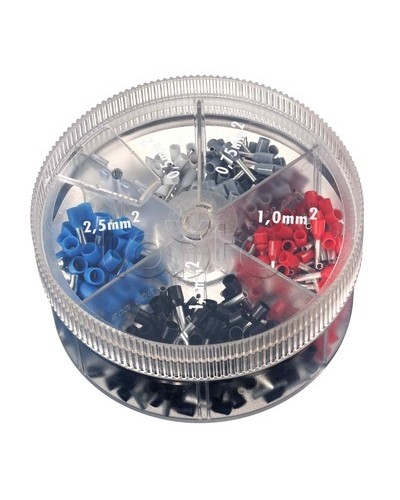 Контейнер двойных наконечников-гильз с изолир.фланцем 0,75-2,50 кв.мм 1 упаковка - 200 шт DKC 2ARTD555 в Хасавюрте Крепежные изделия Pintop.ru