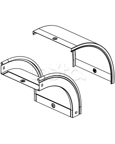 Крышка CD 90 на угол вертикальный внеш. 90° осн. 200 DKC 38244 в Хасавюрте Аксессуары для лотков Pintop.ru