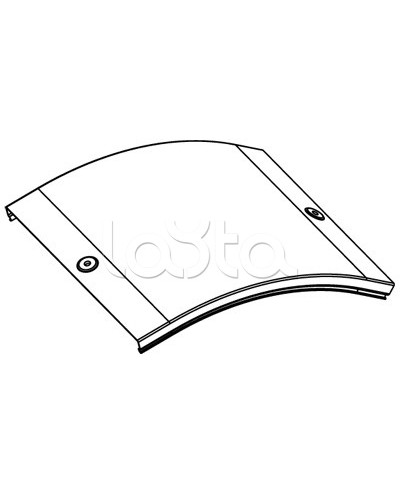 Крышка CD 45 на угол вертикальный внешн. 45° осн. 200 DKC 38264 в Хасавюрте Аксессуары для лотков Pintop.ru