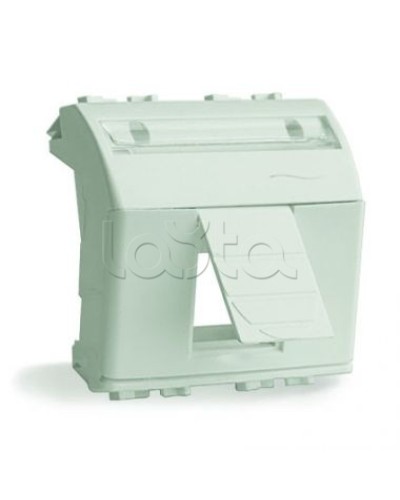 Адаптер для информационных разъемов R&M, белый, 2 мод. DKC 76612B в Хасавюрте Аксессуары для стоек и шкафов Pintop.ru