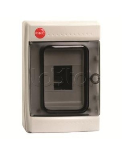 Щиток настенный с дверцей, 4 модуля, IP65, цвет серый DKC 85604 в Хасавюрте Боксы для автоматов Pintop.ru